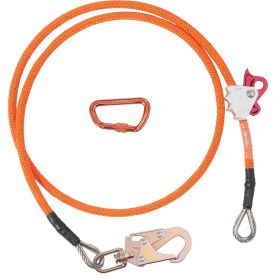 VEVOR 16mm Steel Core Flipline, 8ft(2.4m) Arborist Flipline, Flip Line for Tree Climbing with Alloy Steel Snap Hook & Aluminum Alloy Carabiner