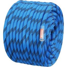 VEVOR 12.7mm Static Climbing Rope, 60.9M(200ft) Outdoor Rock Climbing Rope 30KN Breaking Tension, Fiber Rope for Escape, Rappelling, Fire Rescue,