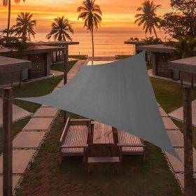 Artpuch Custom Size Dark Grey Sun Shade Sail Triangle Canopy 185 GSM Durable Fabric UV Block Awning for Outdoor Patio Garden Backyard (Customized (Color: Dark Grey, size: 08'x18')
