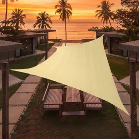 Artpuch Custom Size Beige Sun Shade Sail Triangle Canopy 185 GSM Durable Fabric UV Block Awning for Outdoor Patio Garden Backyard (Customized Ava (Color: Beige, size: 09'x24')