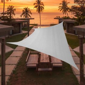 Artpuch Custom Size Light Gray Sun Shade Sail Triangle Canopy 185 GSM Durable Fabric UV Block Awning for Outdoor Patio Garden Backyard (Customize (Color: Light Gray, size: 13'x15')